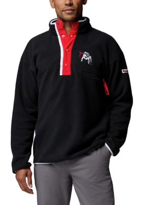 Columbia Men's NCAA CLG Helvetiaâ¢ Half Snap Fleece Pullover, Black, Medium