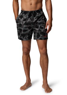 Columbia Men's CLG PFG Ramblerâ¢ Printed Shorts, Black, S 8