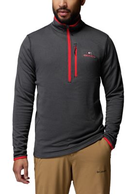 Columbia Men's CLG Essential Hikeâ¢ Grid Fleece Half Zip Pullover, Black, 2XL