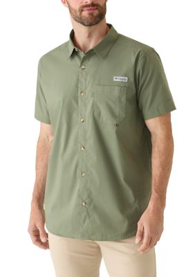 Columbia Men's PFG Harbor Peakâ¢ Solid Short Sleeve Shirt, 2XL