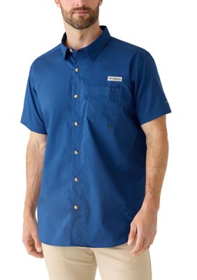 Columbia Men's PFG Harbor Peakâ¢ Solid Short Sleeve Shirt, 2XL