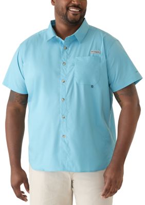 Columbia Men's Big & Tall Harbor Peakâ¢ Short Sleeve Shirt, Blue, XL Tall