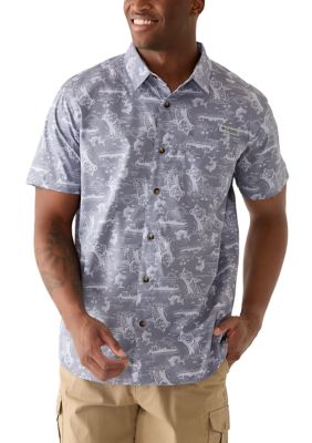 Columbia Men's PFG Harbor Peak Printed Short Sleeve Shirt