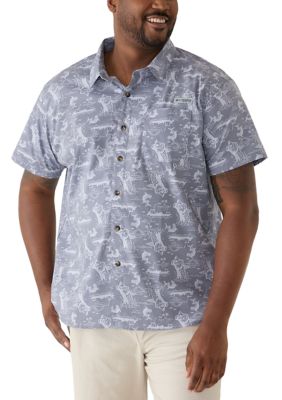 Columbia Men's Big & Tall Harbor Peakâ¢ Printed Short Sleeve Shirt, 4X