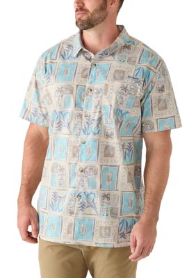 Columbia Men's Big & Tall Harbor Peakâ¢ Printed Short Sleeve Shirt, XL Tall