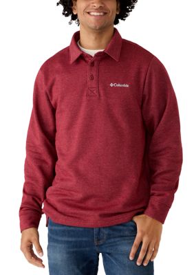 Columbia Men's Hart Mountainâ¢ Novelty Collared Pullover, Red, 2XL