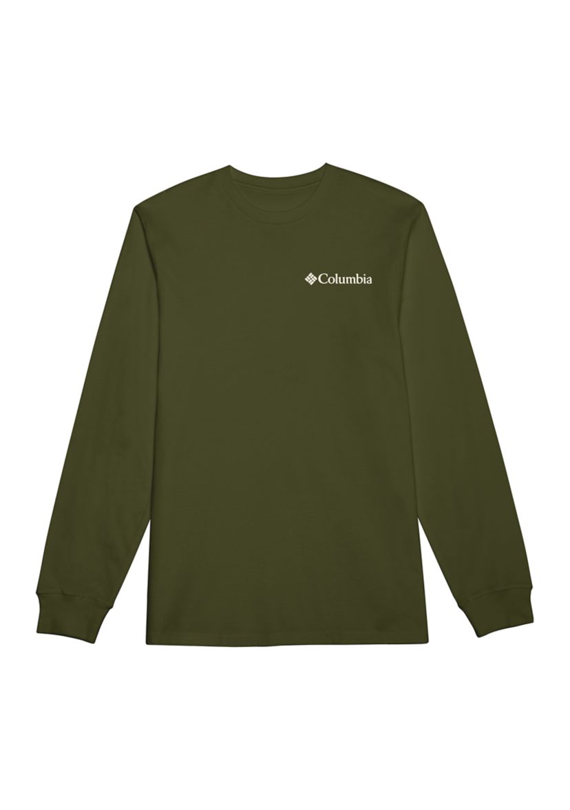 Mens Long Sleeve Treebark Graphic T-Shirt