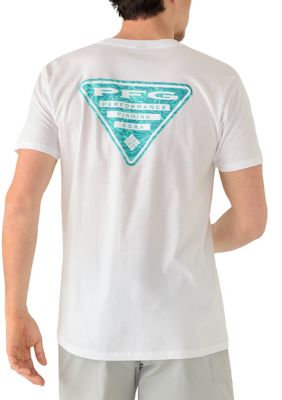 Columbia Men's PFG Logo Graphic T-Shirt, White, 2XL