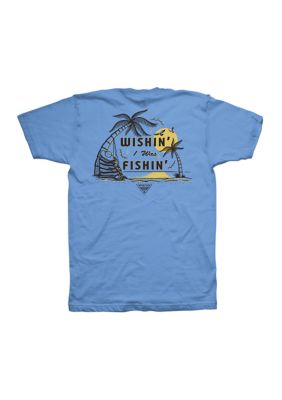 Columbia Men's Big PFG Wishfish Graphic T-Shirt, White, 4XL