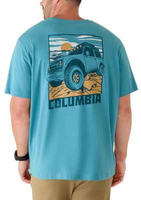 Columbia Men's Big Short Sleeve Rafi Graphic T-Shirt, Blue, 4XL
