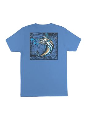 Columbia Men's PFG Short Sleeve Marlin Comics Graphic T-Shirt, White, 2XL