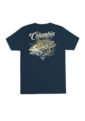 Columbia Men's Big PFG Graphic T-Shirt, Navy Blue, 4XL