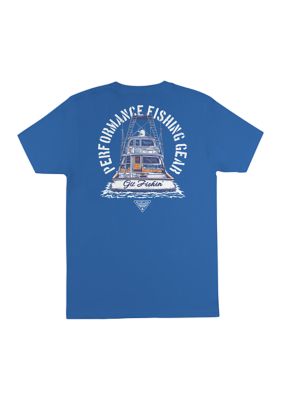 Columbia Men's Tall PFG Graphic T-Shirt, Blue, 3XL Tall
