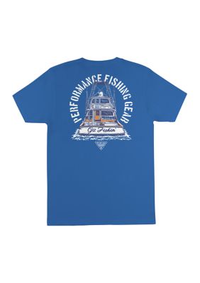 Columbia Men's Big PFG Graphic T-Shirt, Blue, 4XL