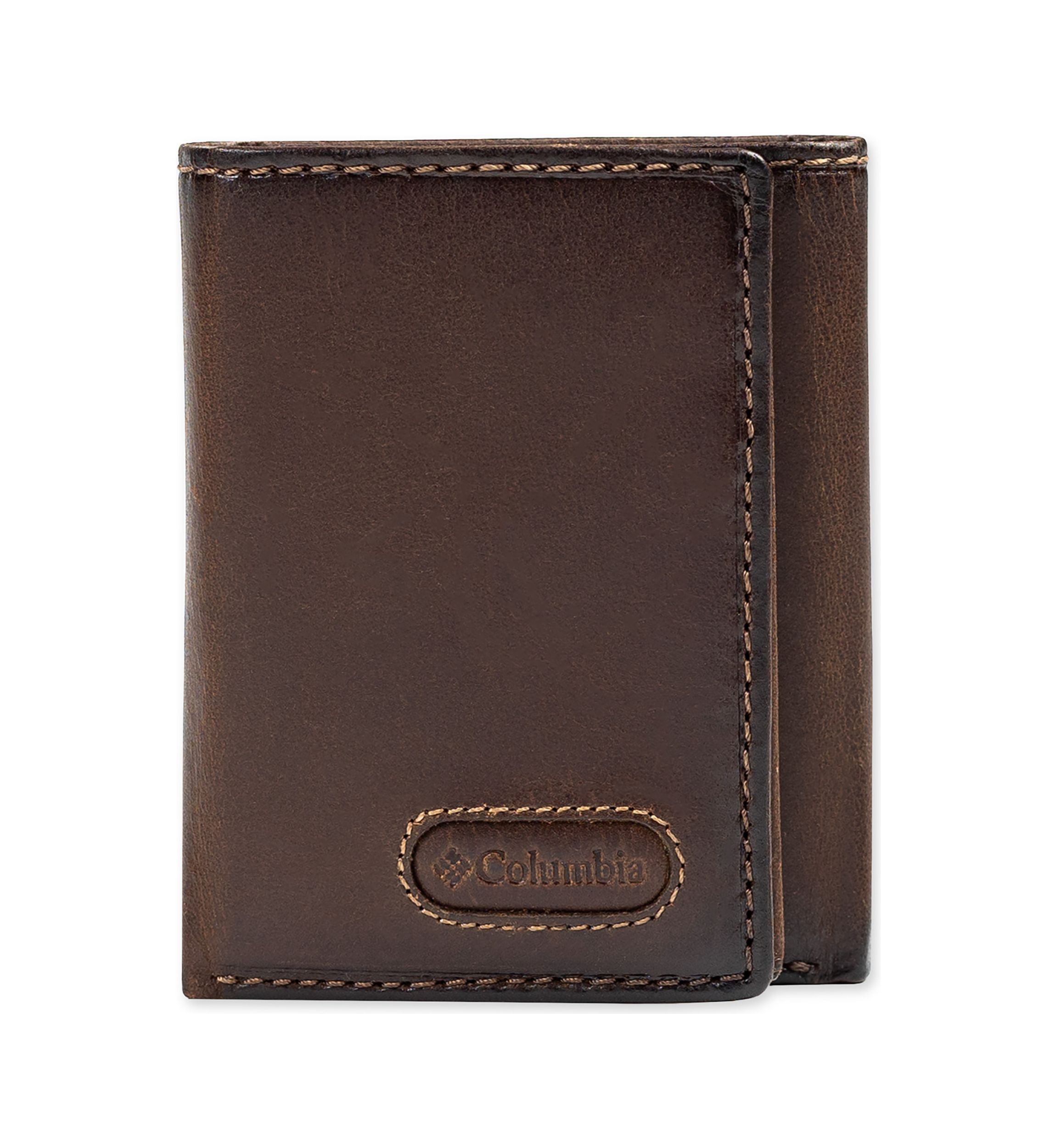 Leather Extra Capacity Trifold RFID Wallet 