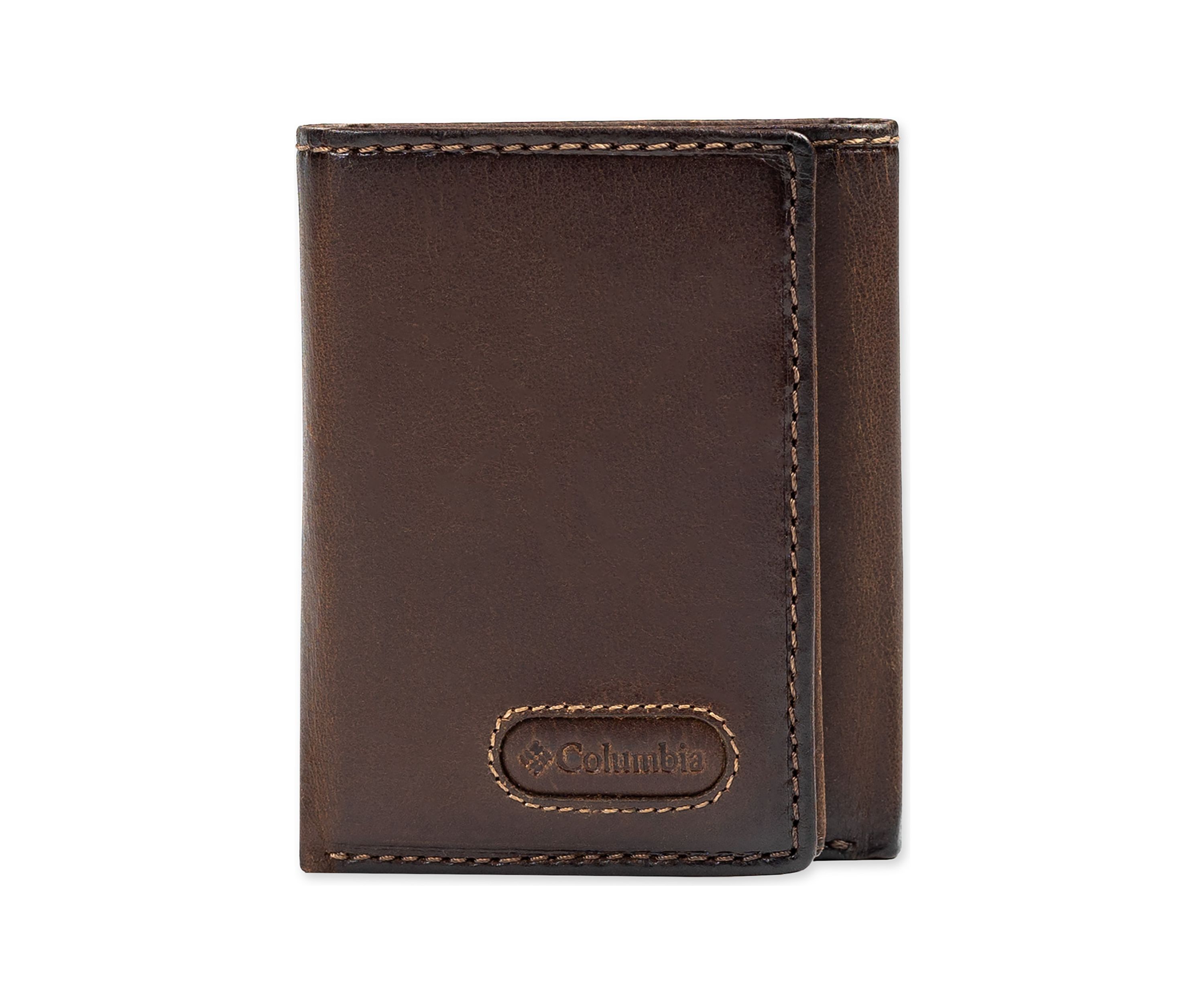 Leather Extra Capacity Trifold RFID Wallet 