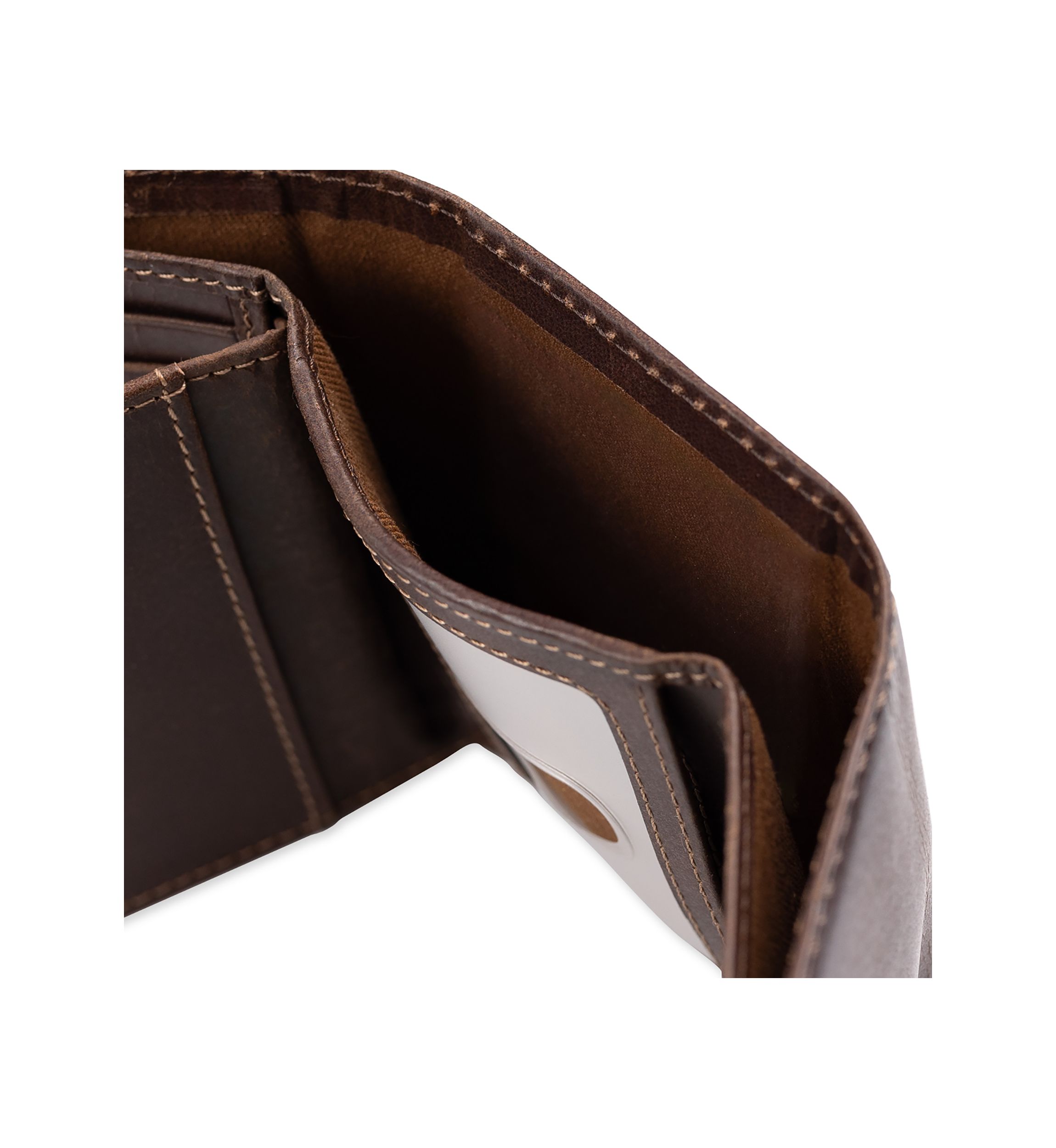 Leather Extra Capacity Trifold RFID Wallet 