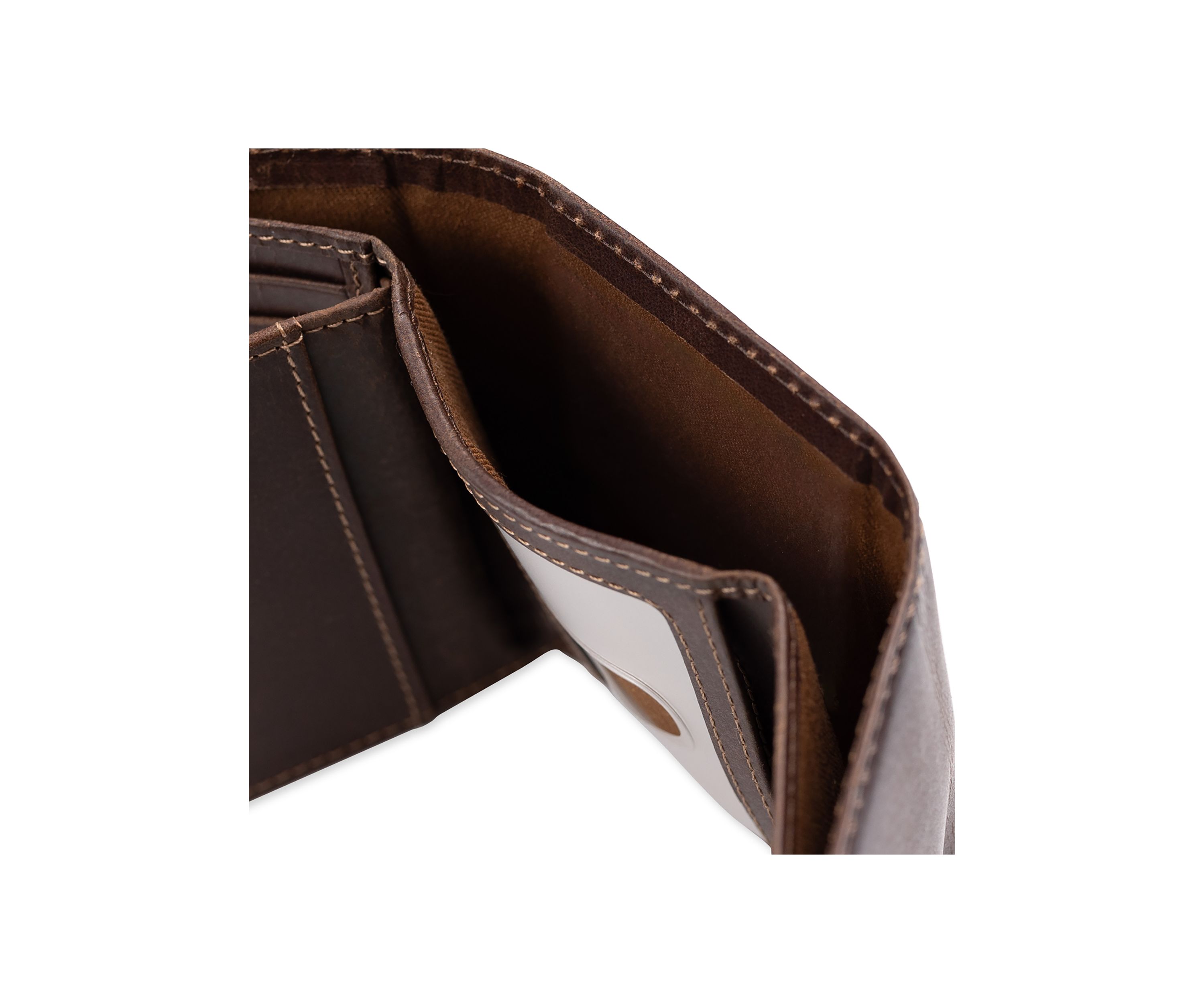 Leather Extra Capacity Trifold RFID Wallet 