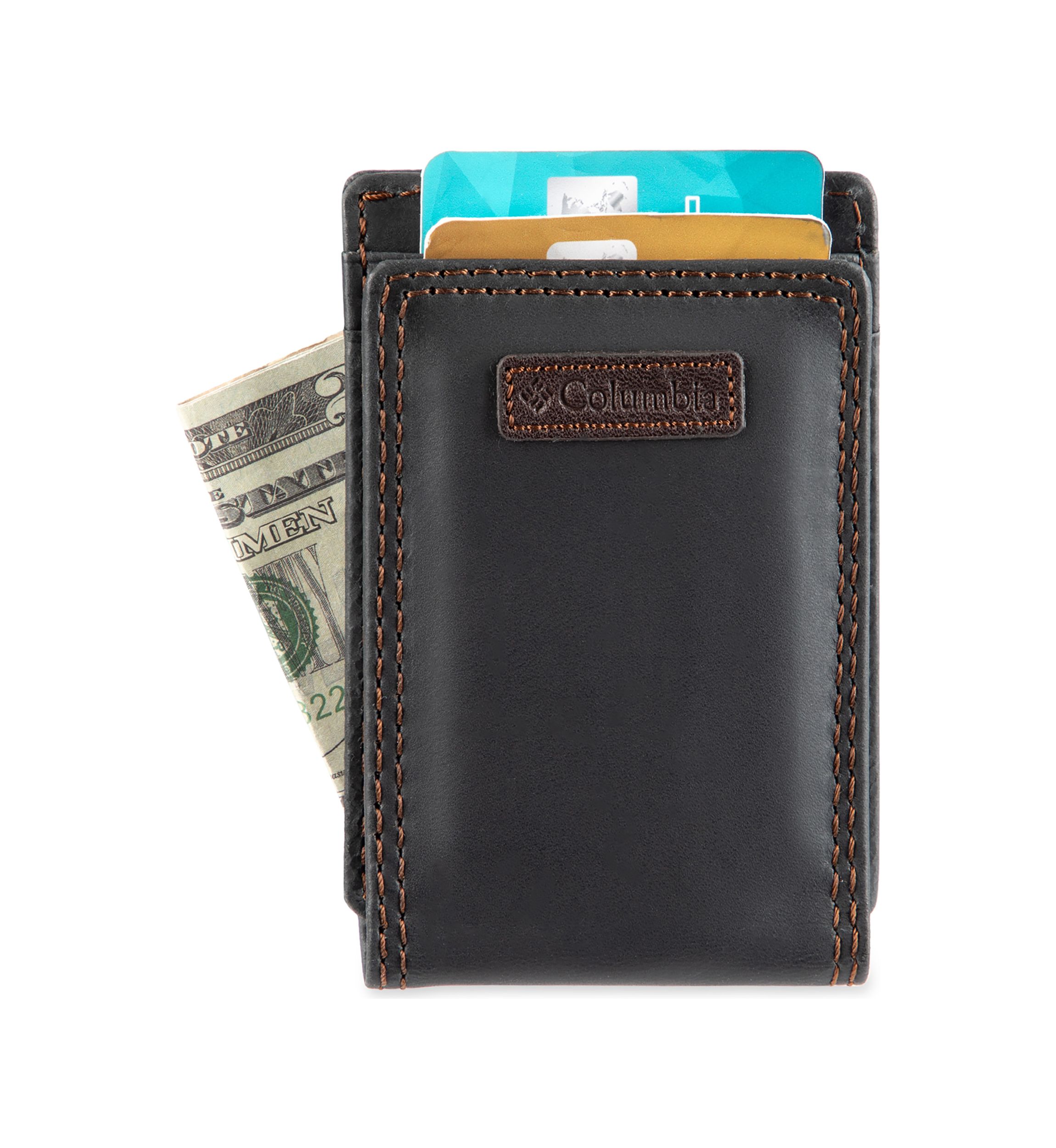 Leather Magnetic Front Pocket RFID Wallet