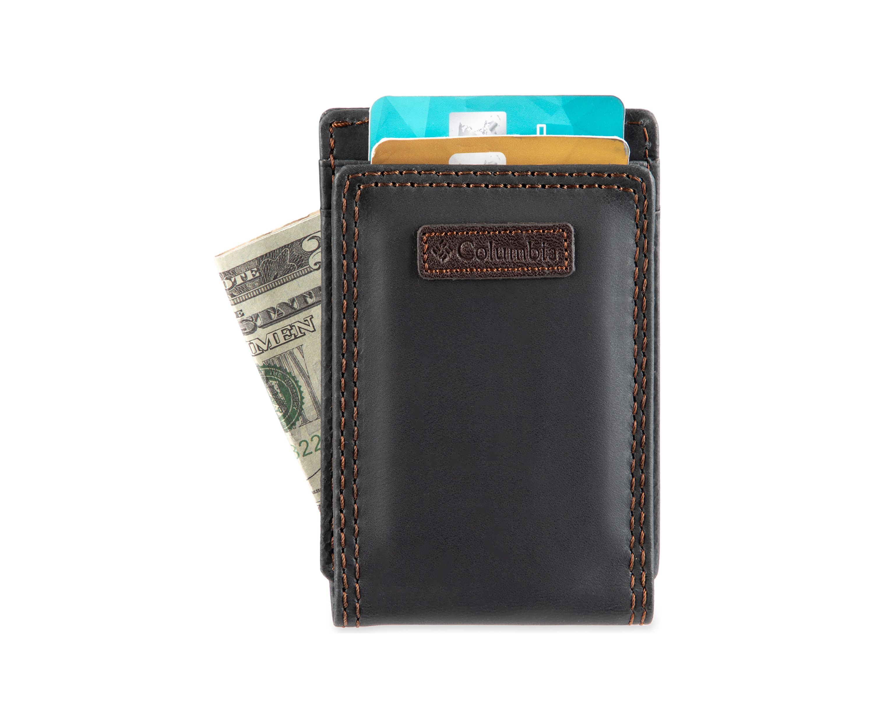 Leather Magnetic Front Pocket RFID Wallet