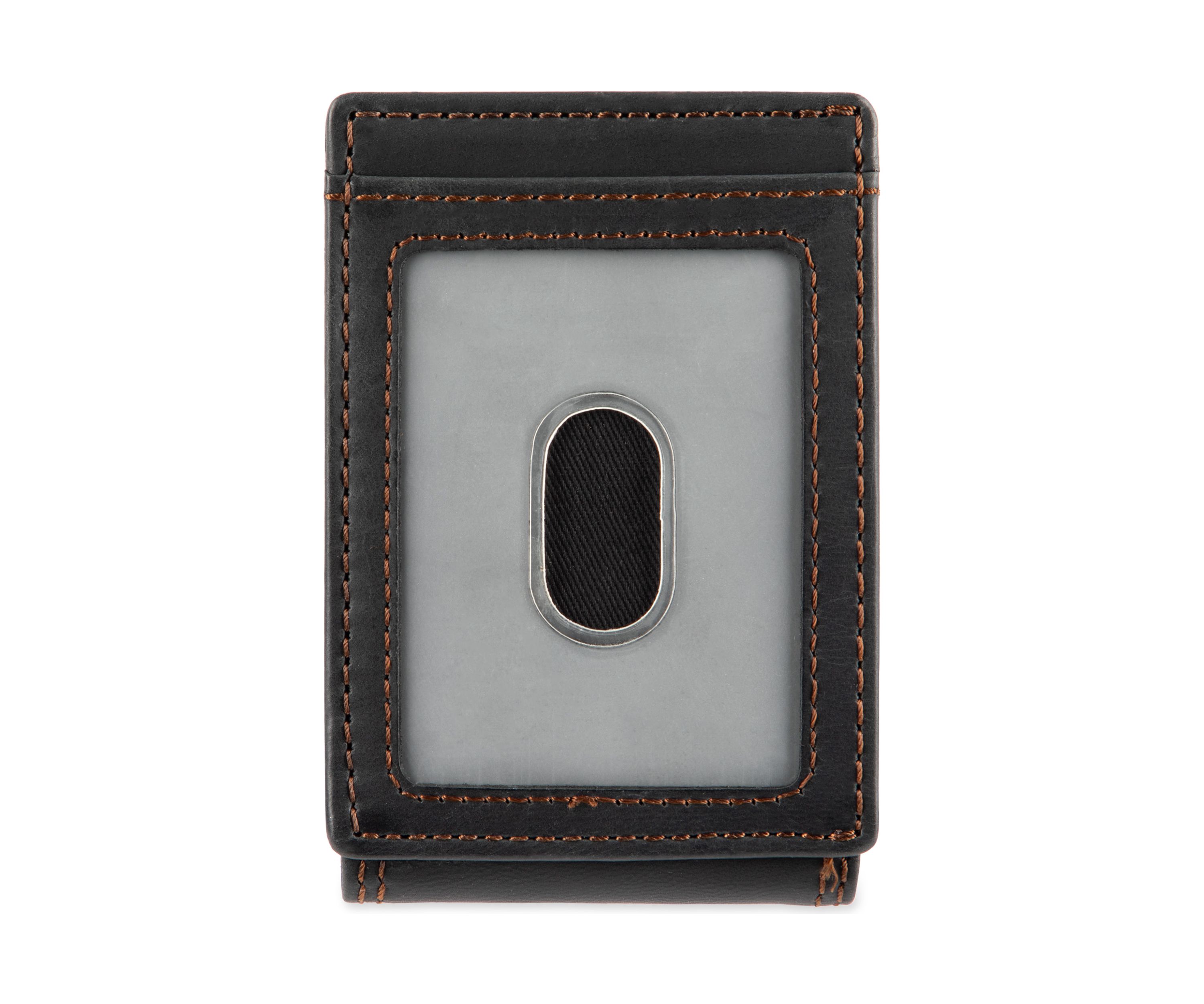 Leather Magnetic Front Pocket RFID Wallet