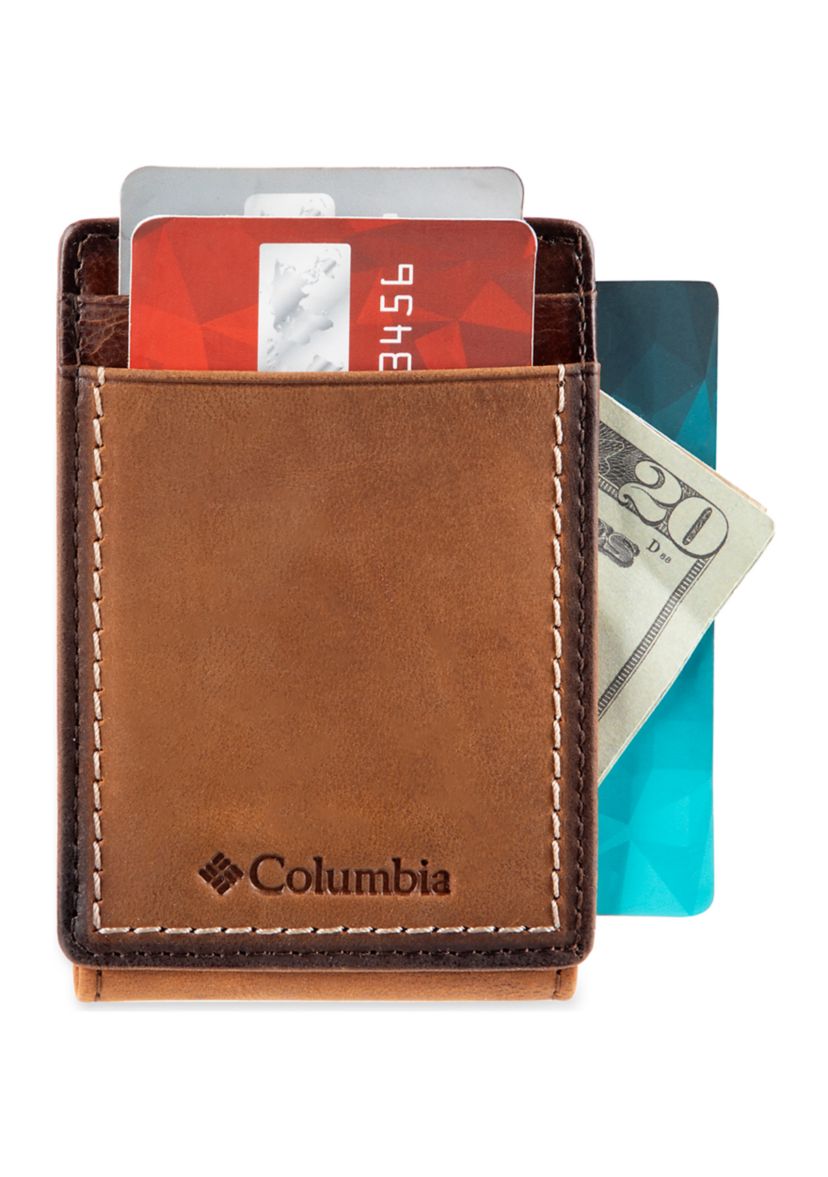 Leather Magnetic Front Pocket RFID Wallet