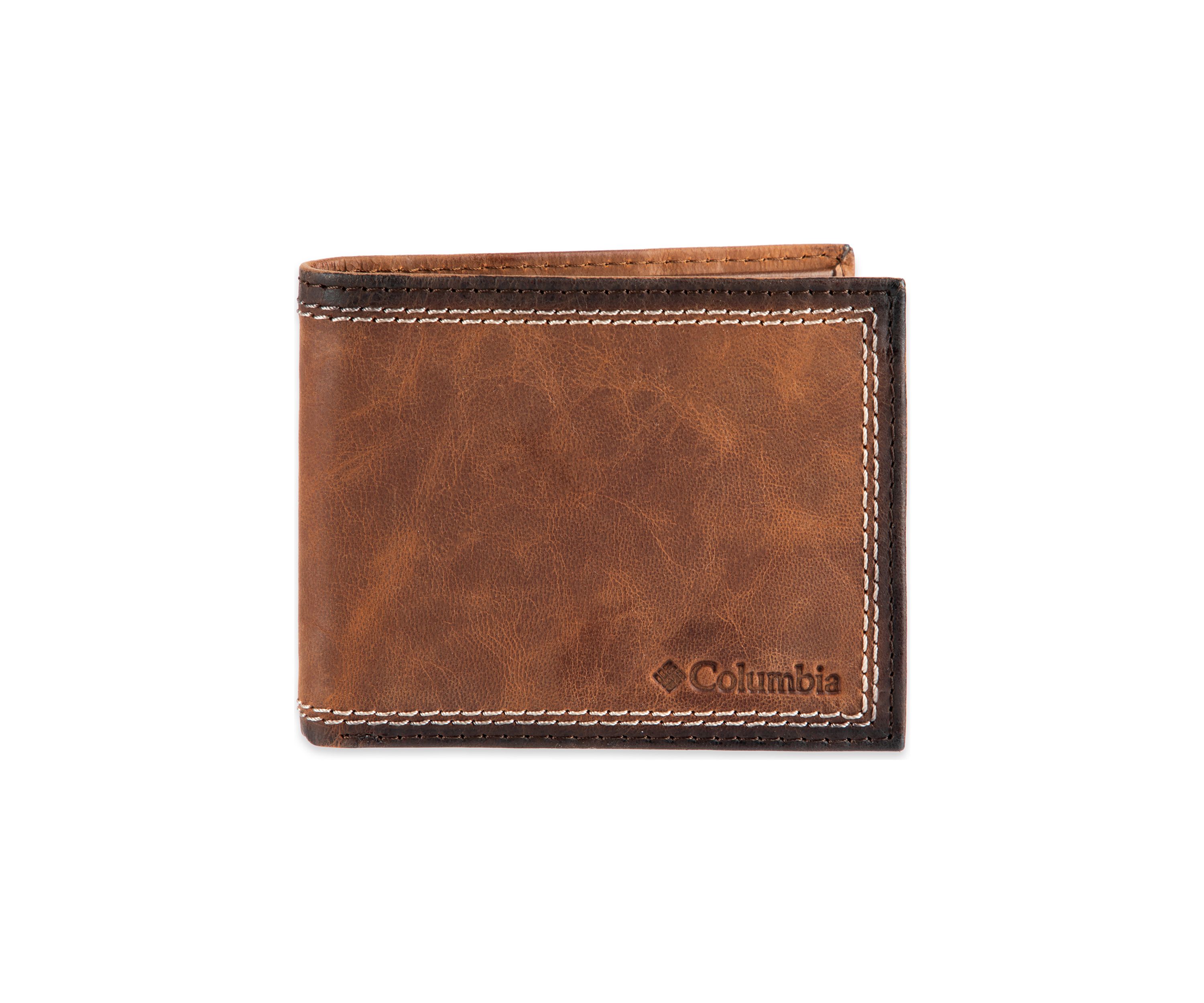 Leather Double Stitch Traveler RFID Wallet