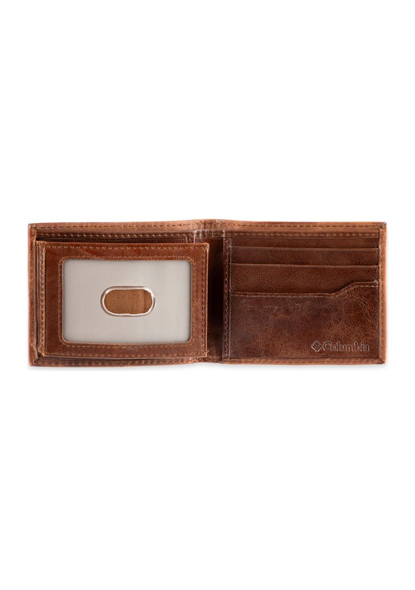 Leather Double Stitch Traveler RFID Wallet