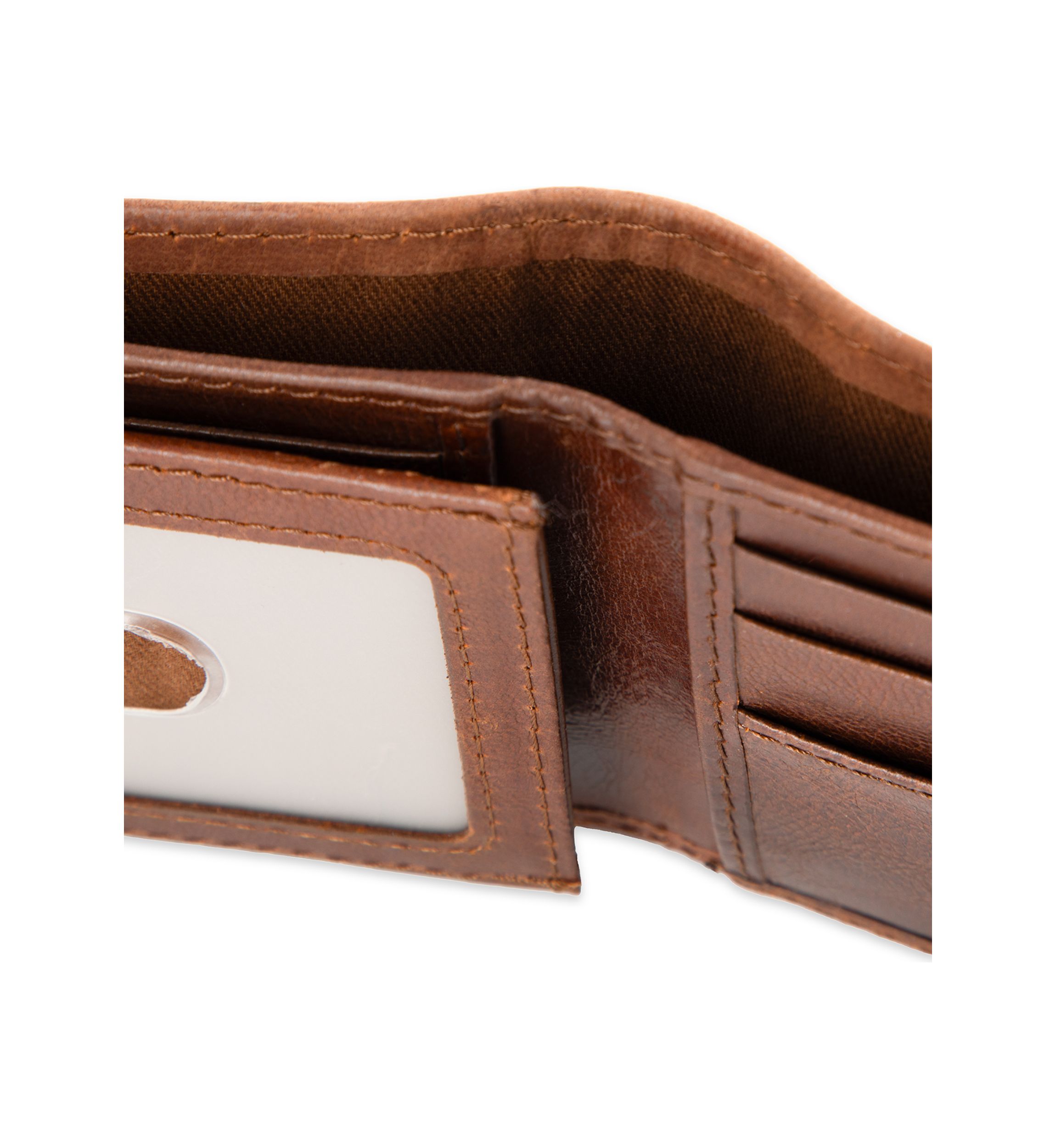 Leather Double Stitch Traveler RFID Wallet
