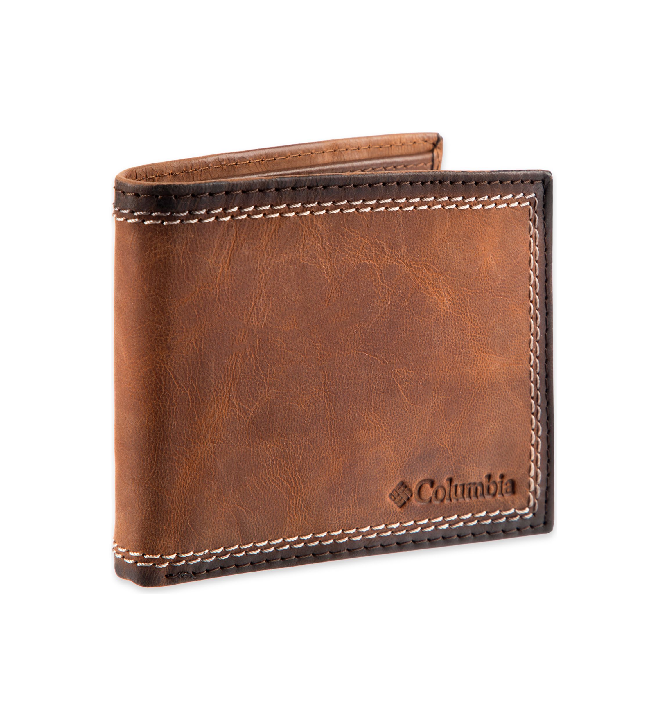 Columbia Leather Double Stitch Traveler RFID Wallet | Belk