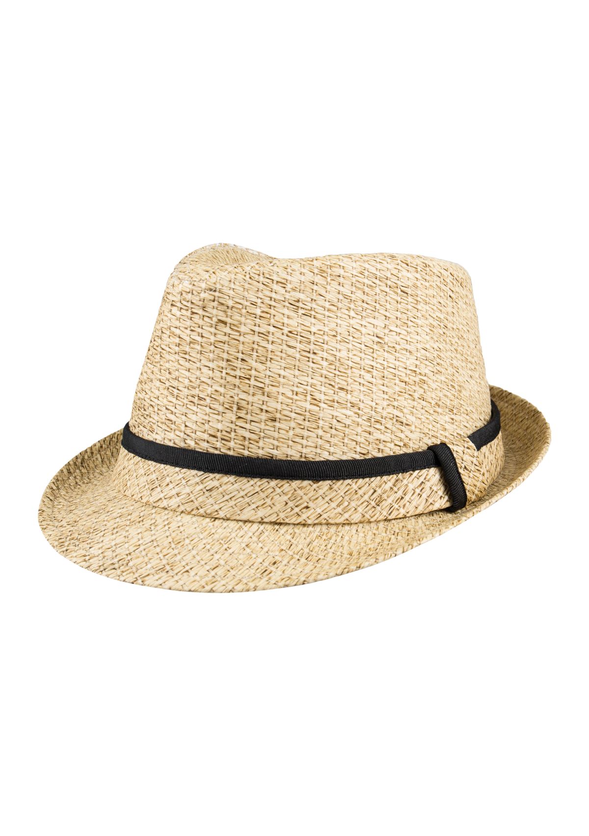 Straw Fedora with Self Band