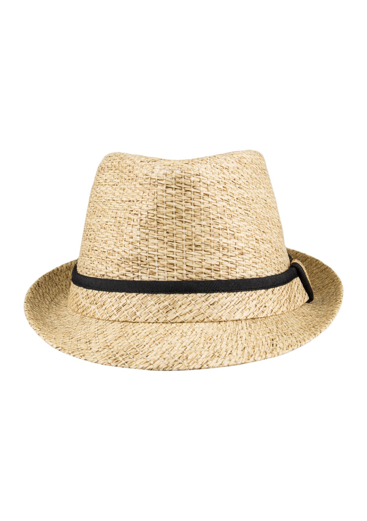 Straw Fedora with Self Band