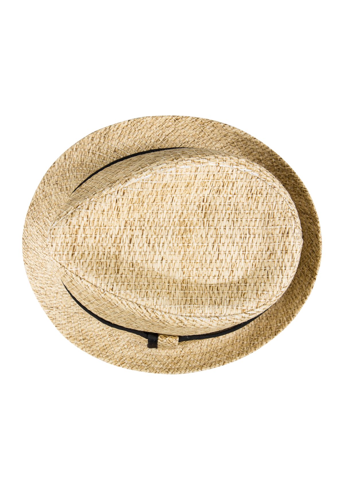 Straw Fedora with Self Band