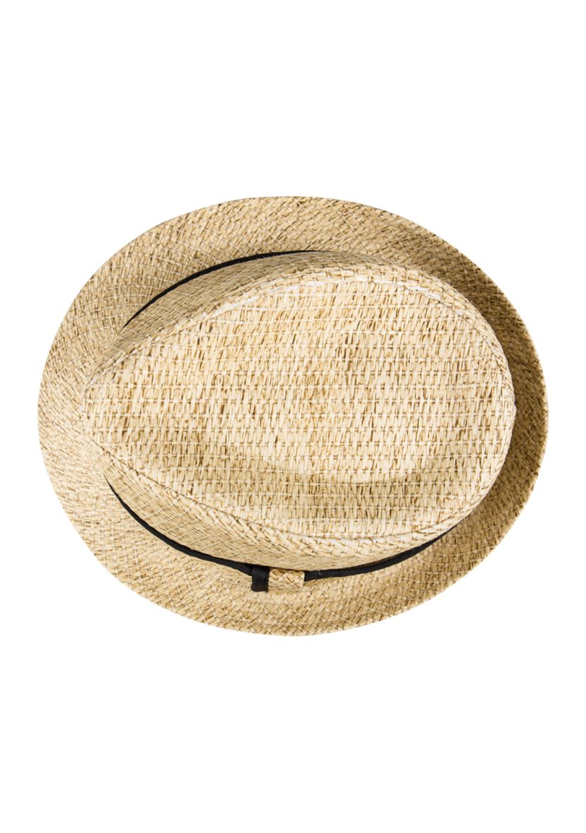 Straw Fedora with Self Band
