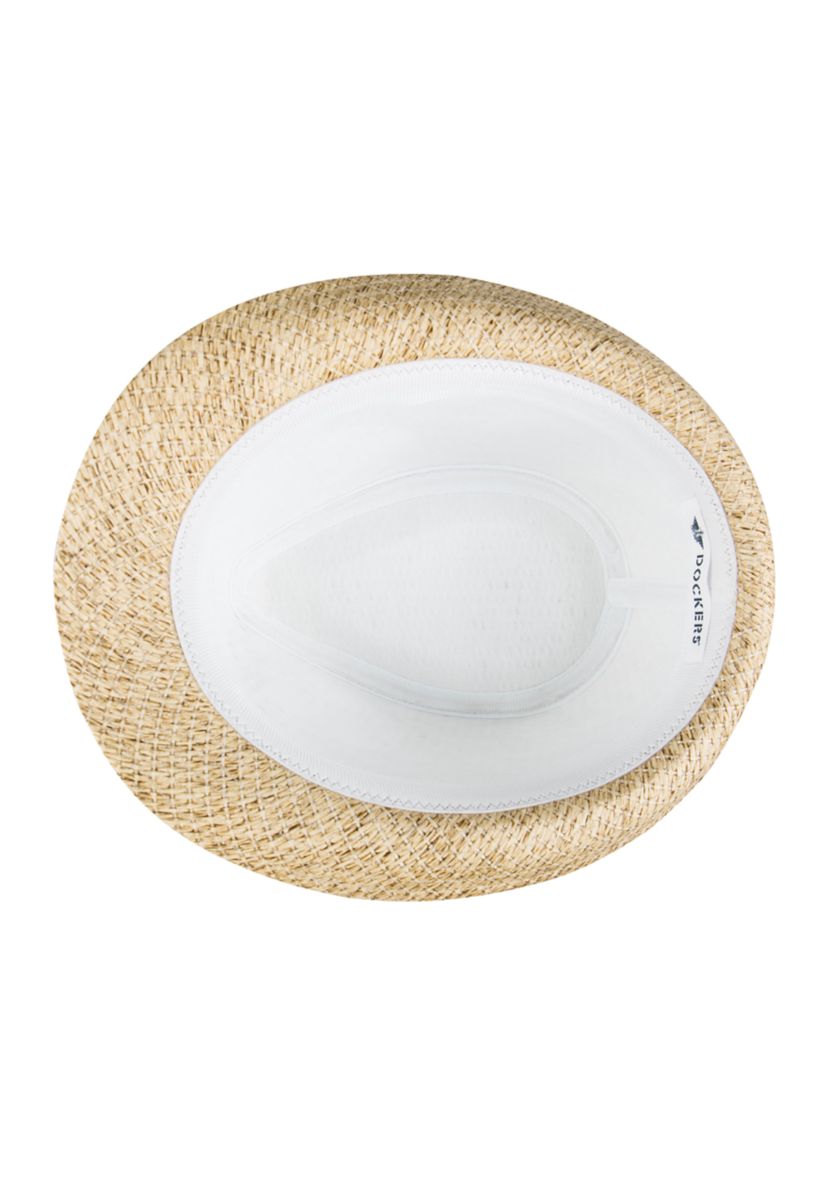 Straw Fedora with Self Band