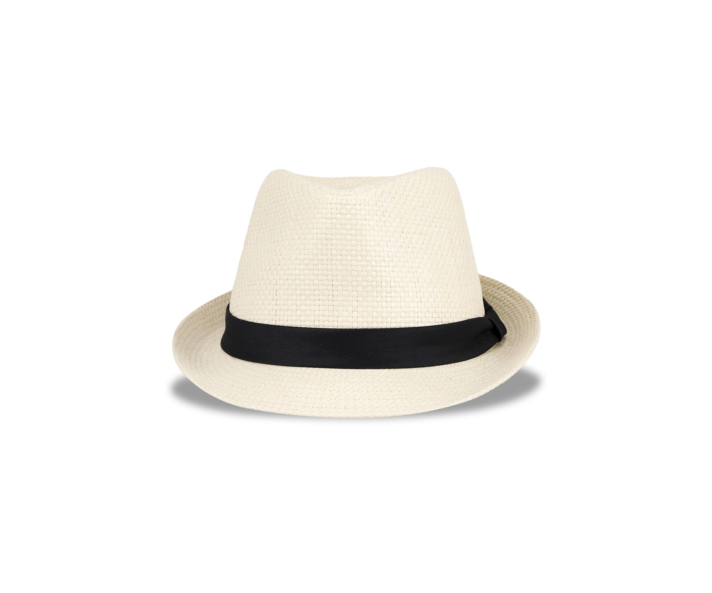 Textured Straw Fedora Hat