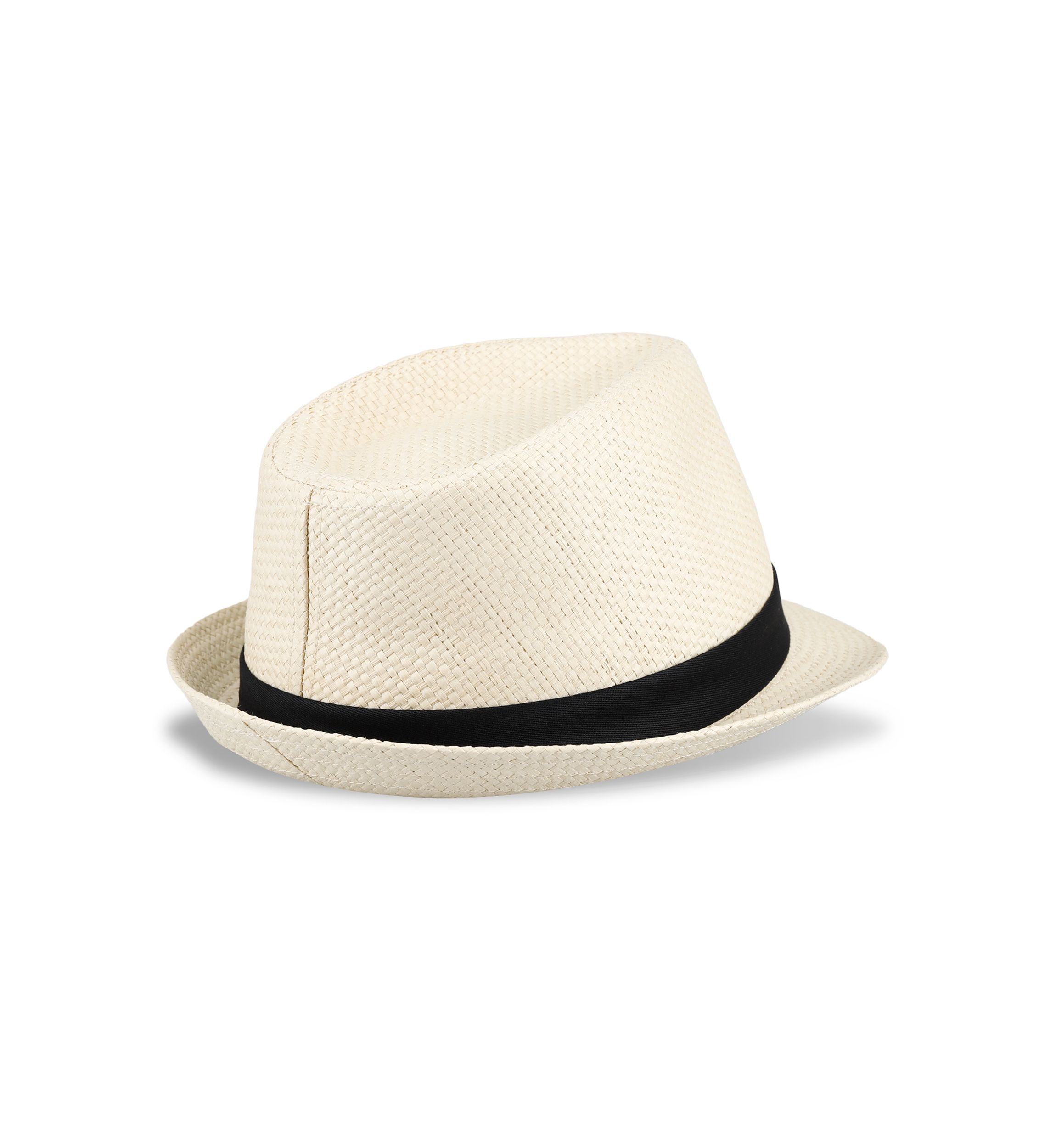 Textured Straw Fedora Hat