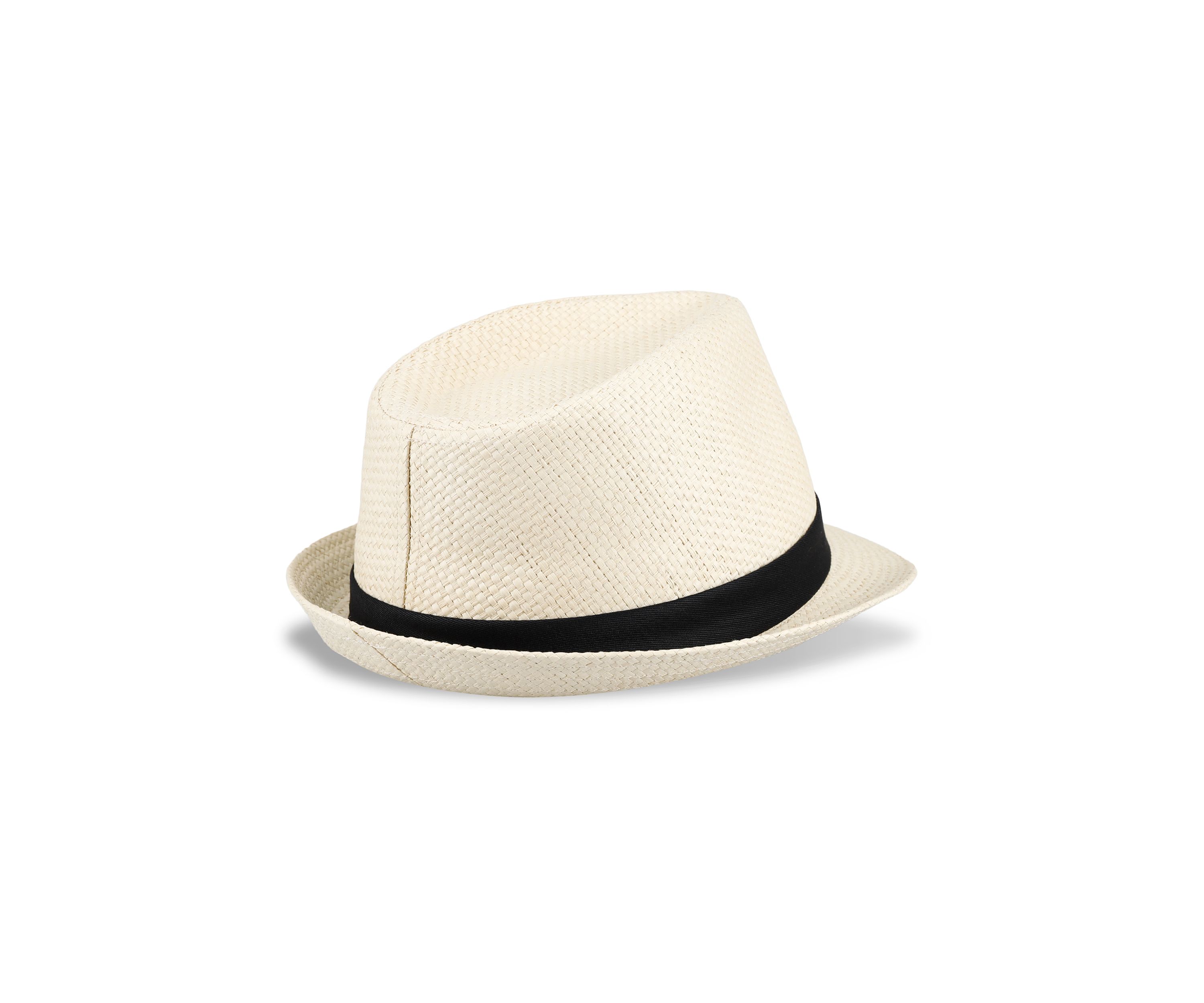 Textured Straw Fedora Hat