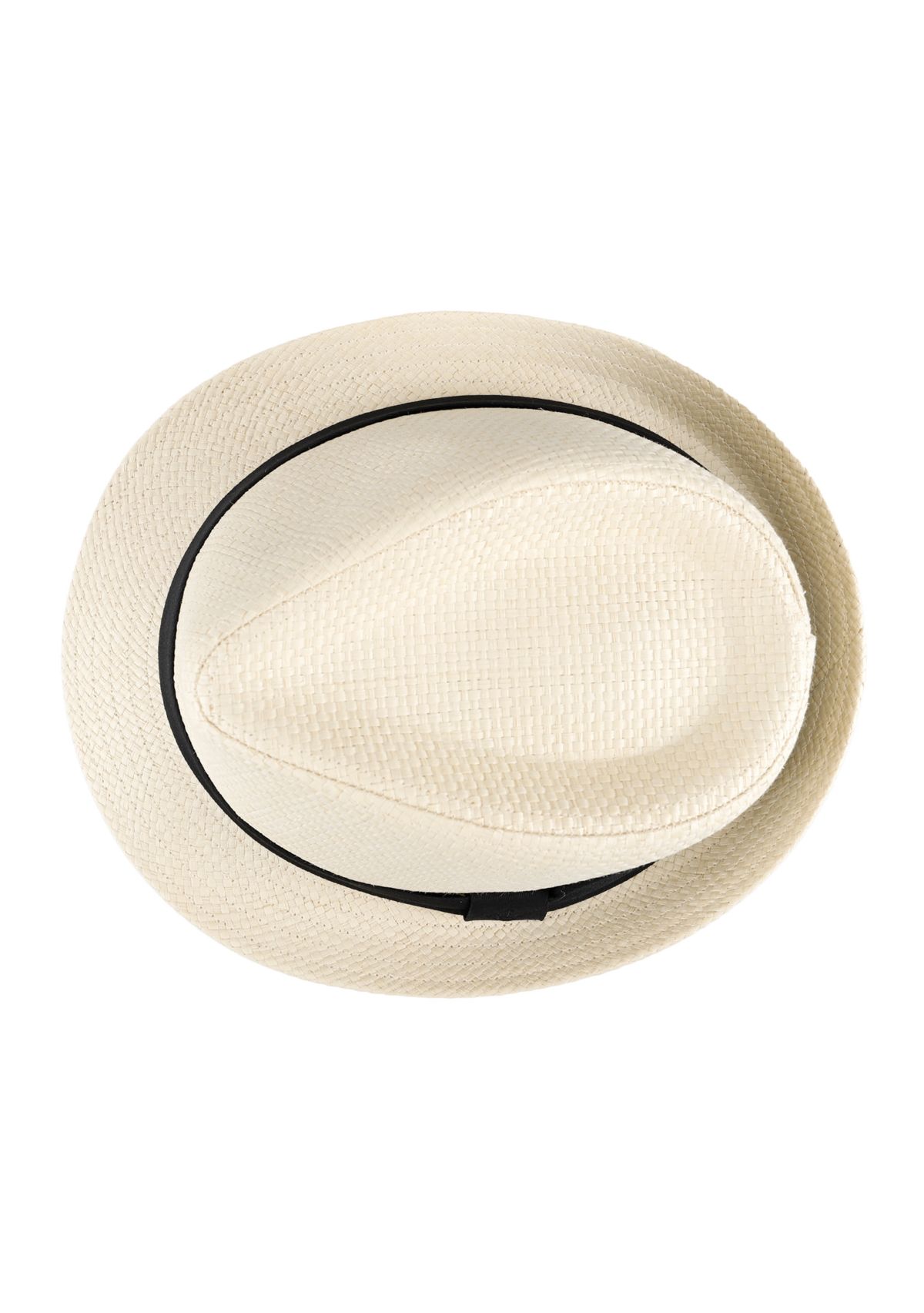 Textured Straw Fedora Hat
