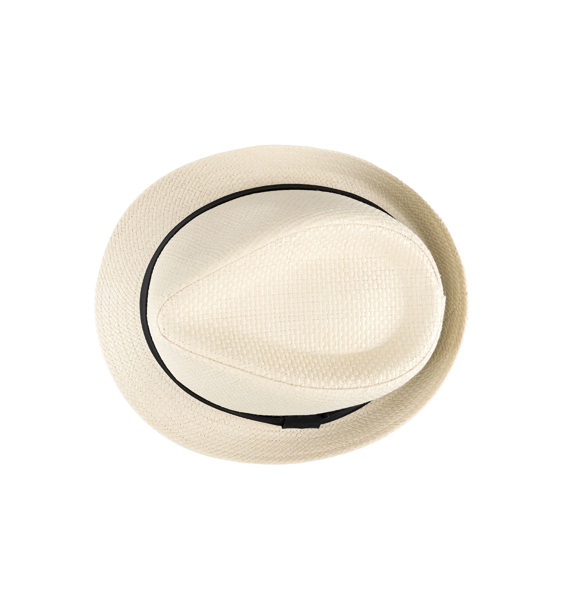 Textured Straw Fedora Hat