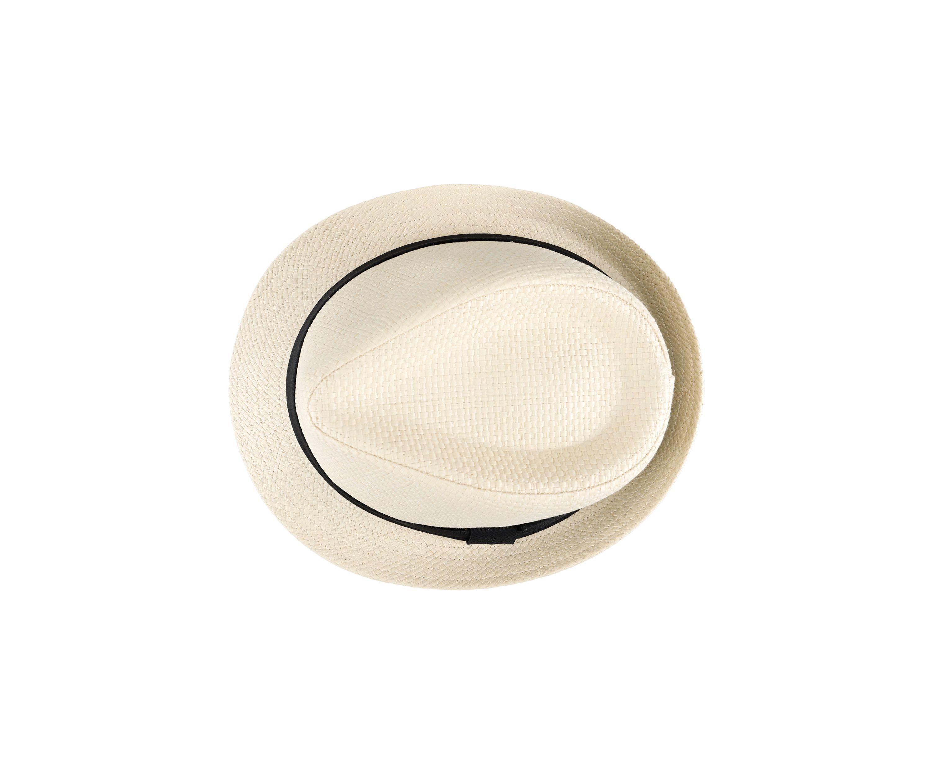 Textured Straw Fedora Hat