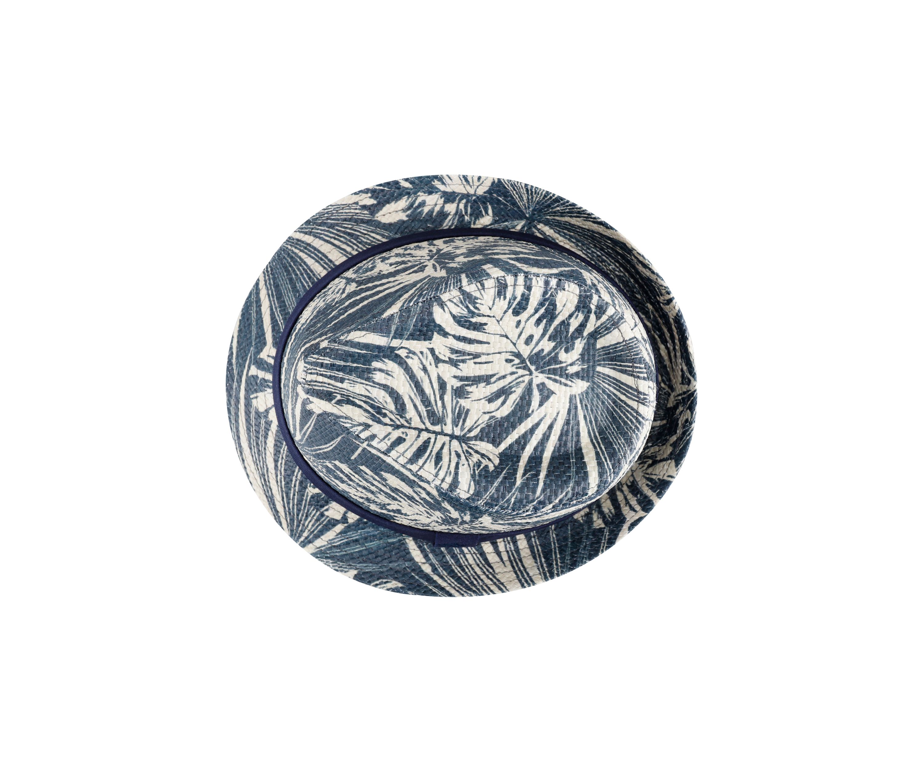 Tropical Printed Fedora with Twill Band