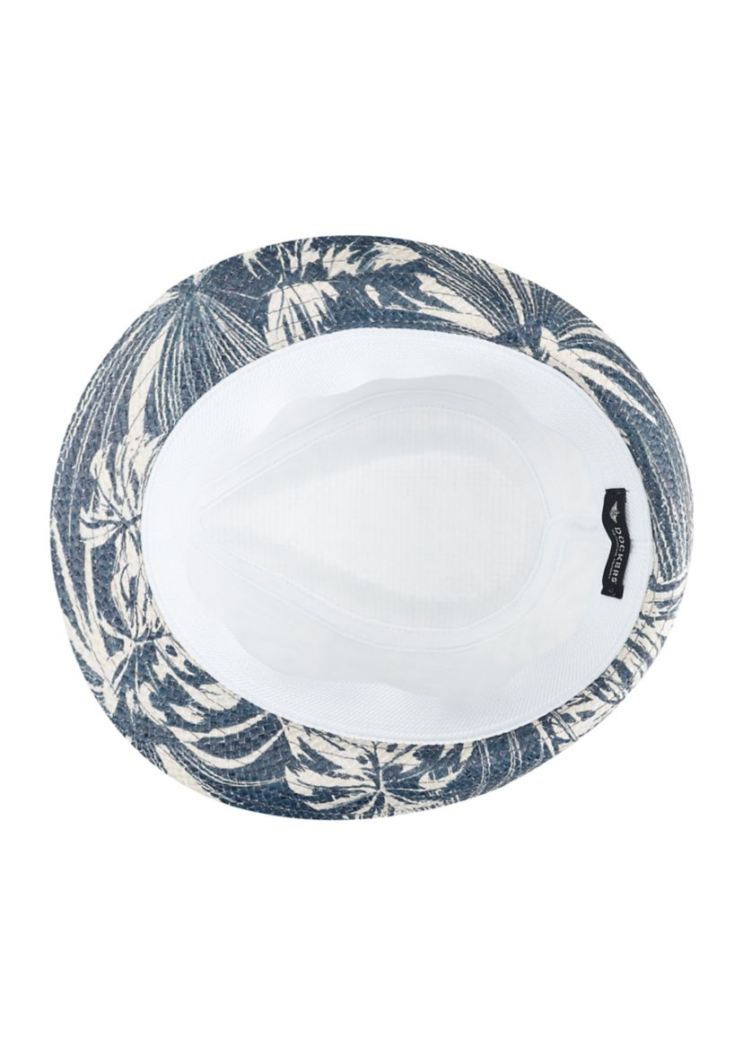 Tropical Printed Fedora with Twill Band