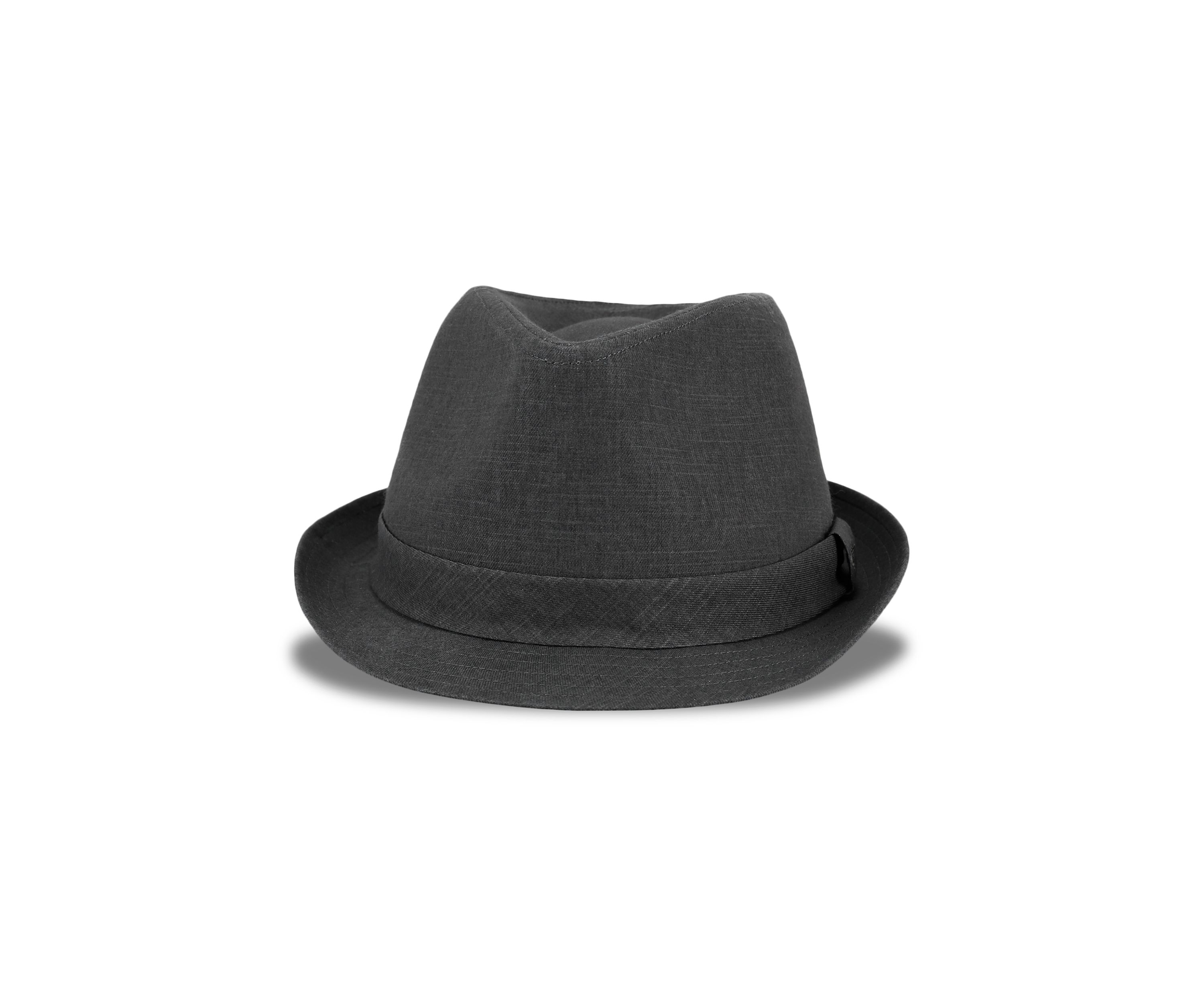 Linen Fedora Hat with Embroidered Logo