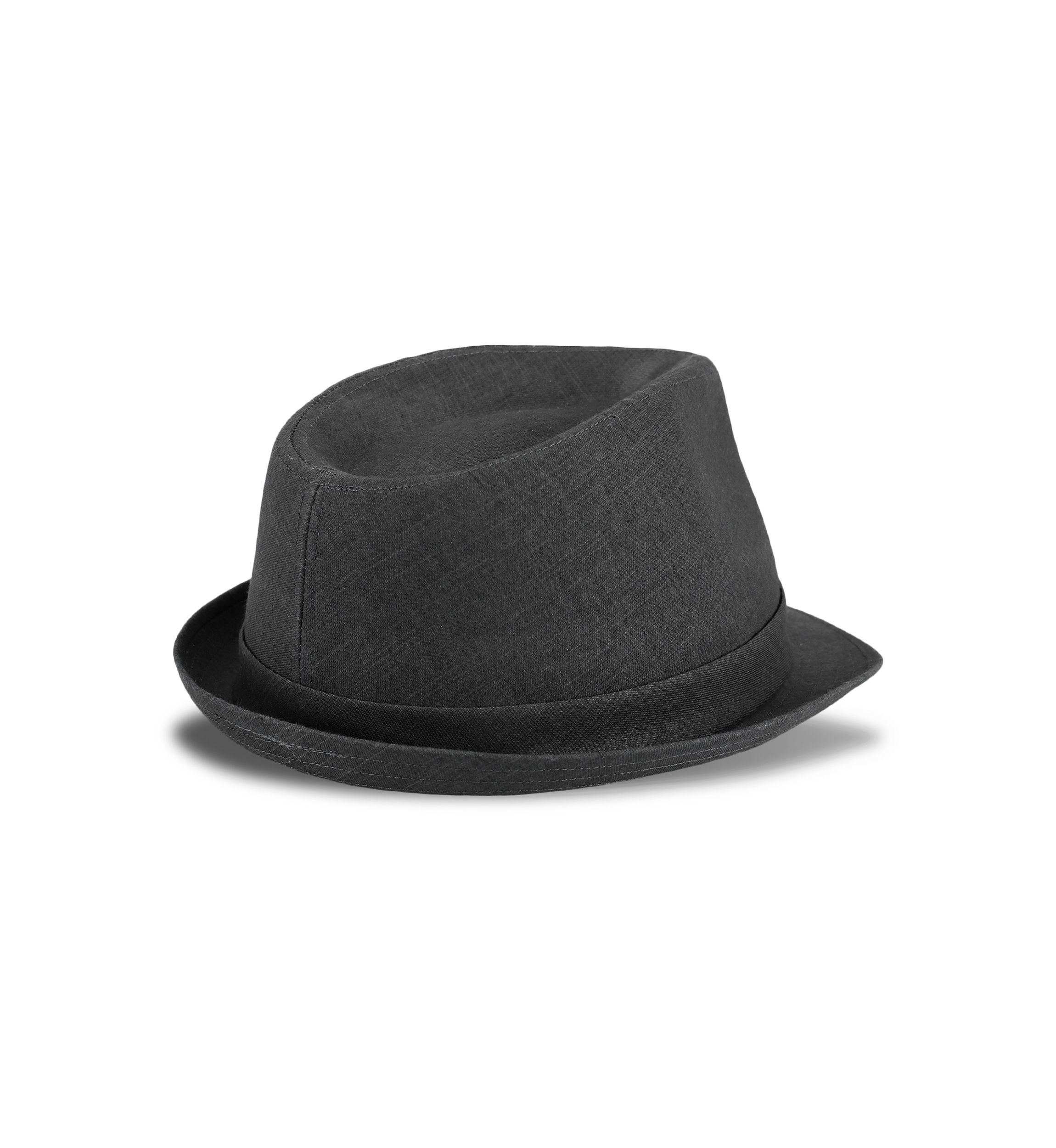 Linen Fedora Hat with Embroidered Logo
