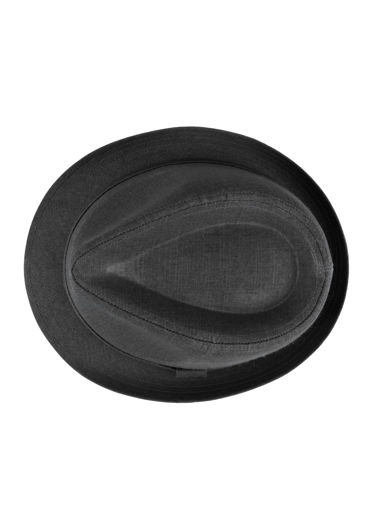 Linen Fedora Hat with Embroidered Logo