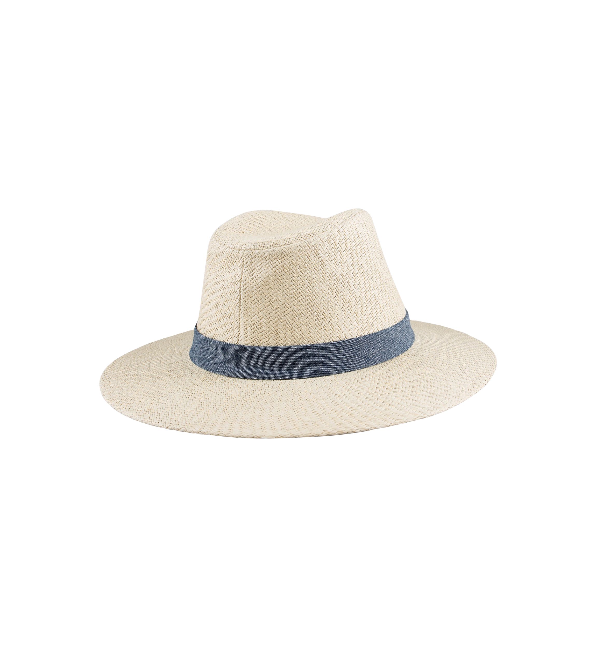 Chambray Band Panama Hat