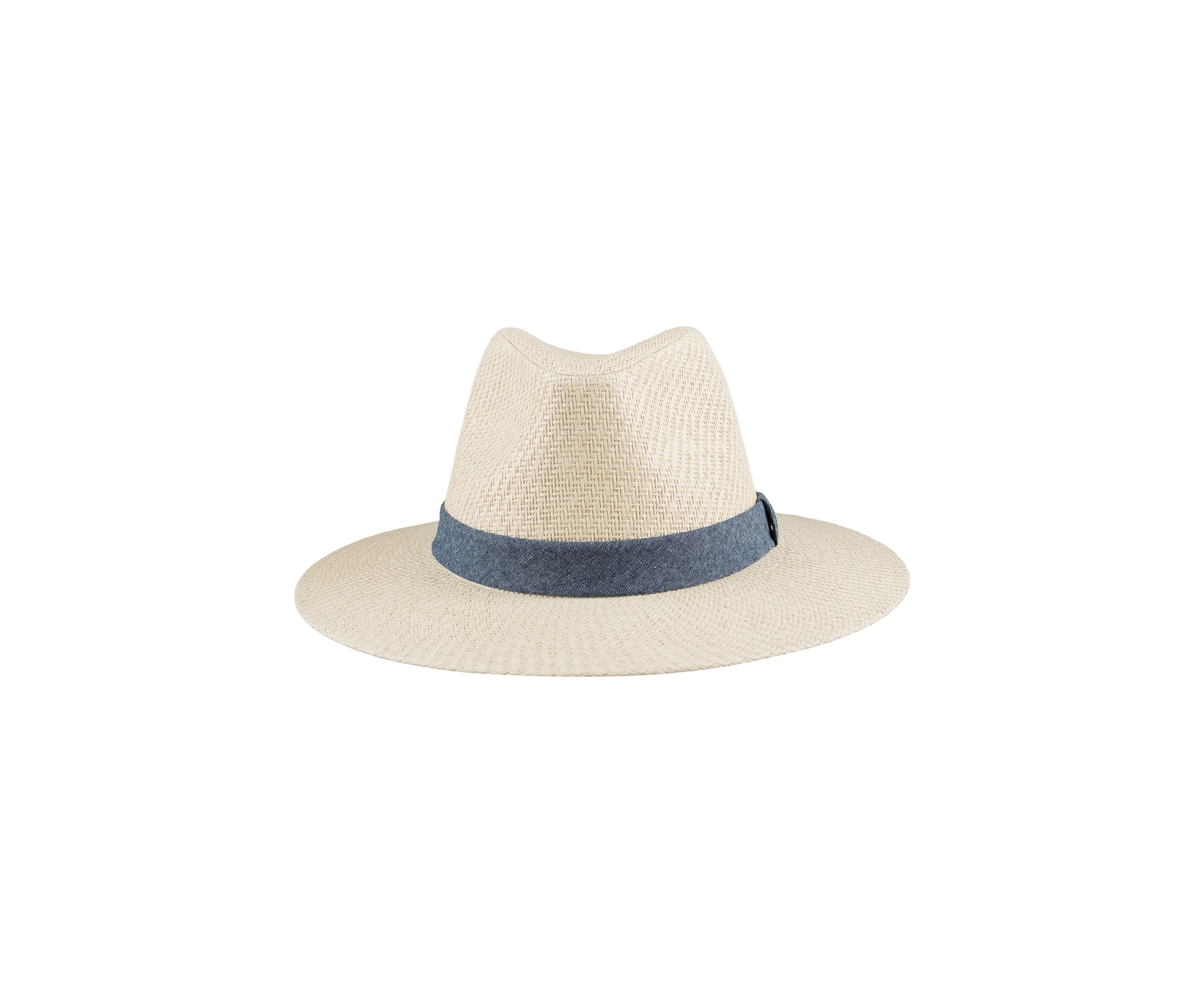 Chambray Band Panama Hat