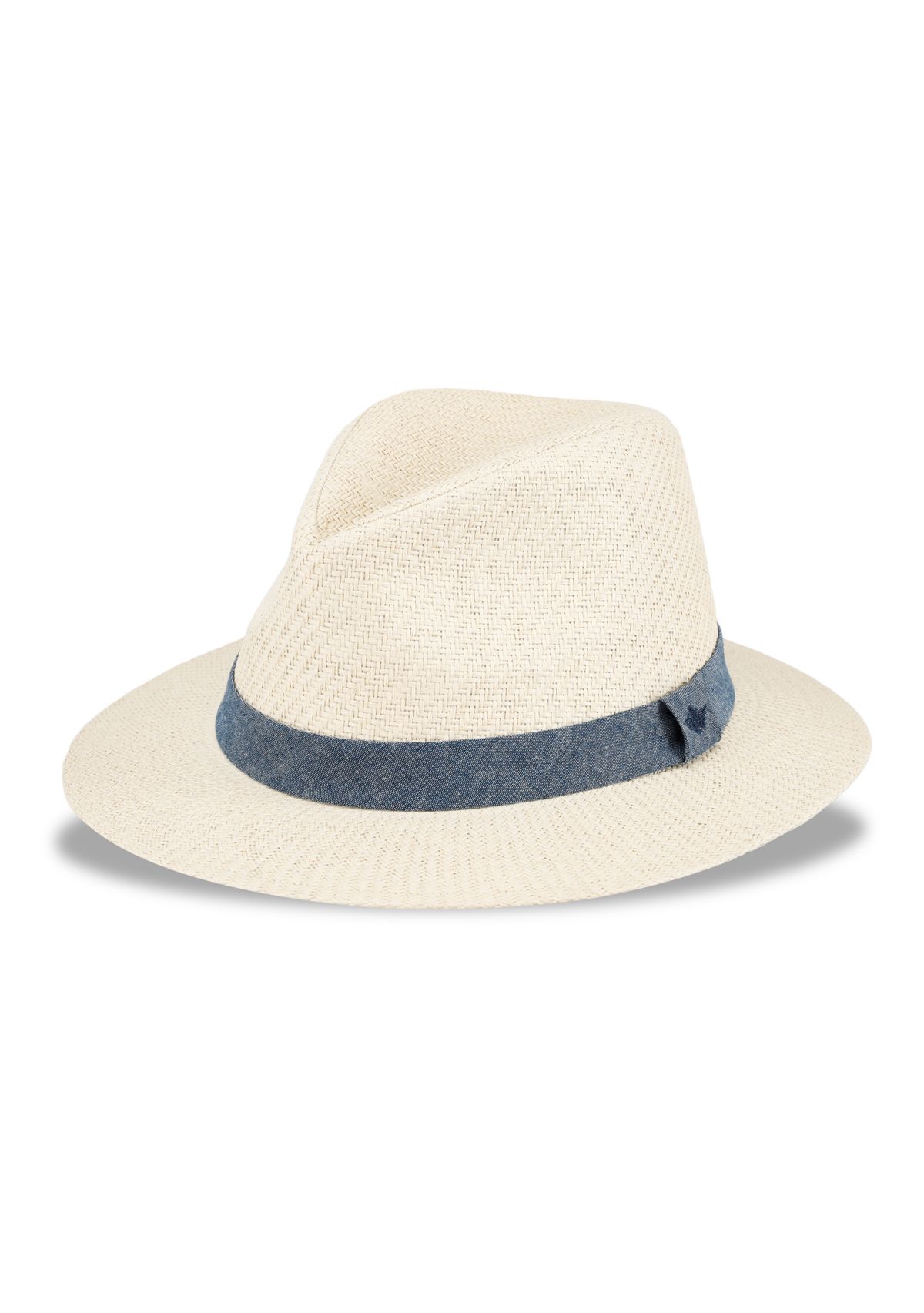 Panama Hat with Chambray Band