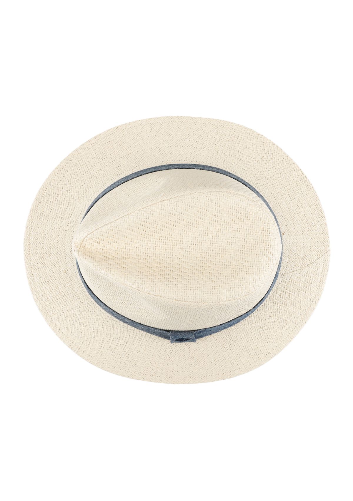 Panama Hat with Chambray Band
